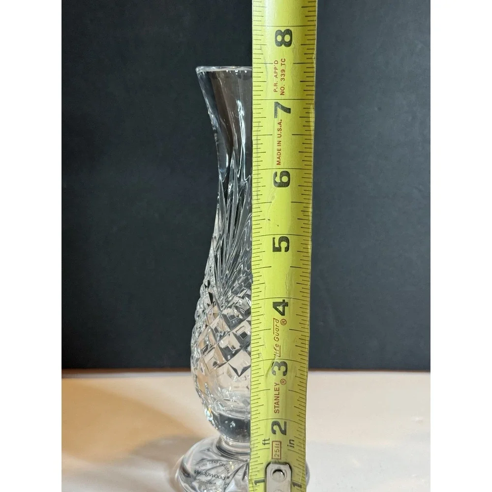 Vintage Wedgwood Crystal Majesty Bud Vase Flowers Yugoslavia 7.5